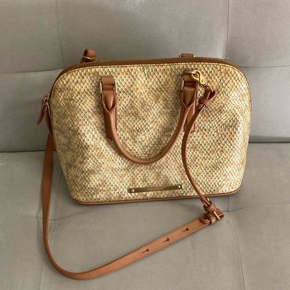 Brahmin Dome Satchel Snakeskin Embossed - Picture 1 of 11